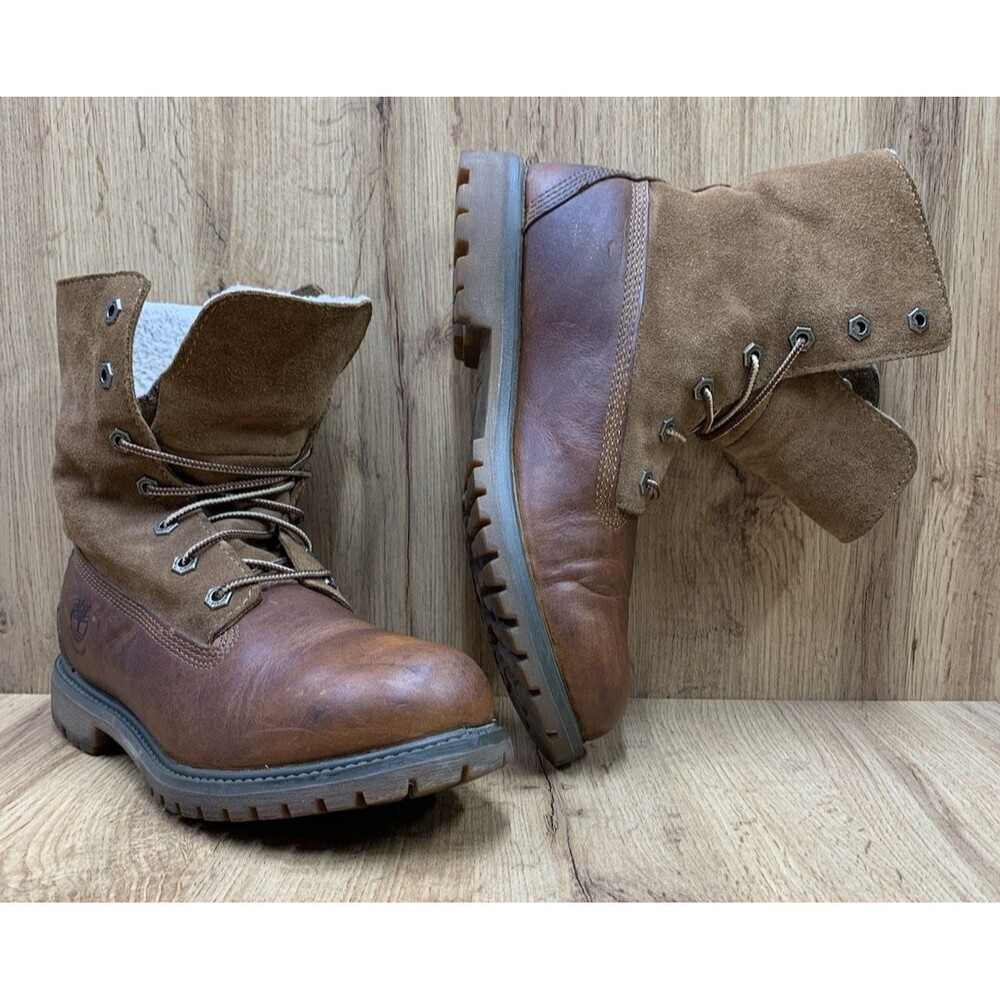 Timberland 8328R Women’s 8 M Authentics Teddy Fleece Waterproof Brown Boots